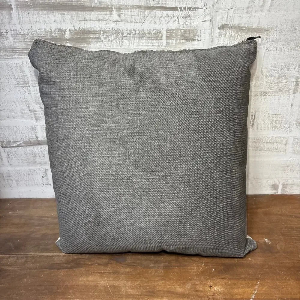 Two Tone Gray Pinwheel Design Accent Pillow